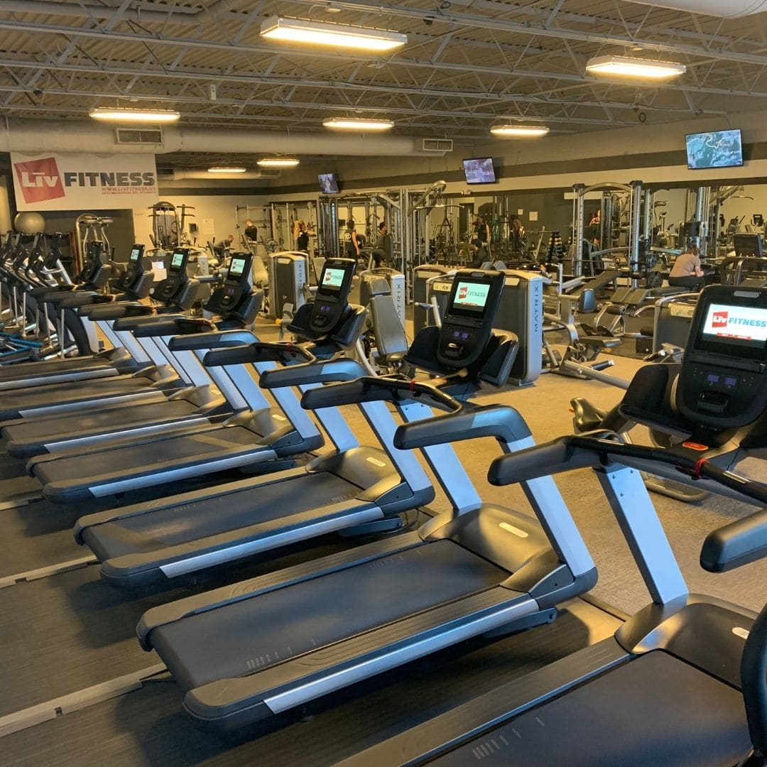 Wide view of the gym floor